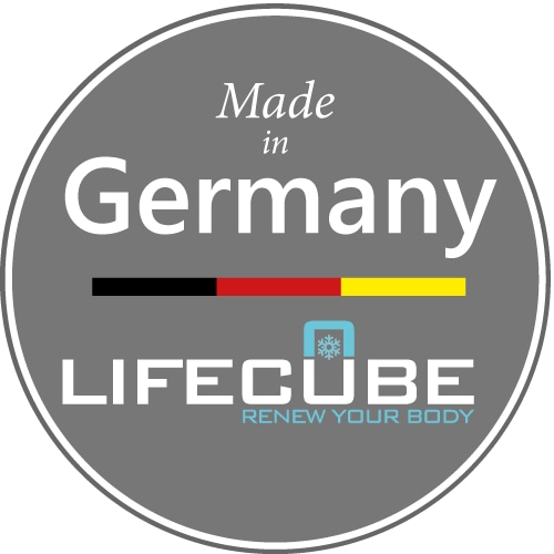 Значок производителя LifeCube: сделано в Германии, made in Germany