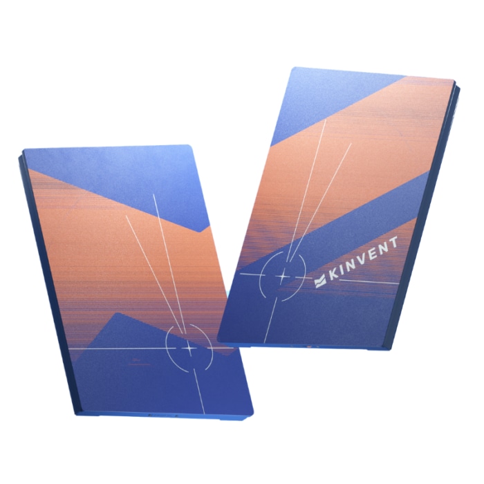 Силовые платформы KINVENT K-DELTAS: два модуля в сине-оранжевом дизайне