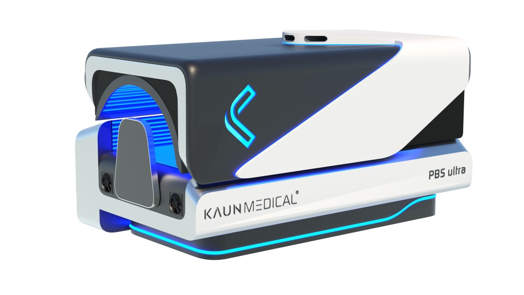 Аппарат фотобиомодуляции Kaun Medical PBS PRO, 3D-рендер, вид сбоку