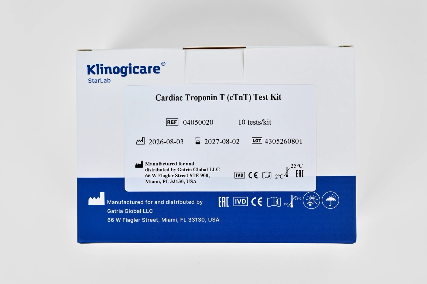 Набор Cardiac Troponin T (cTnT) Test Kit для анализатора Klinogicare StarLab Hormones & Proteins