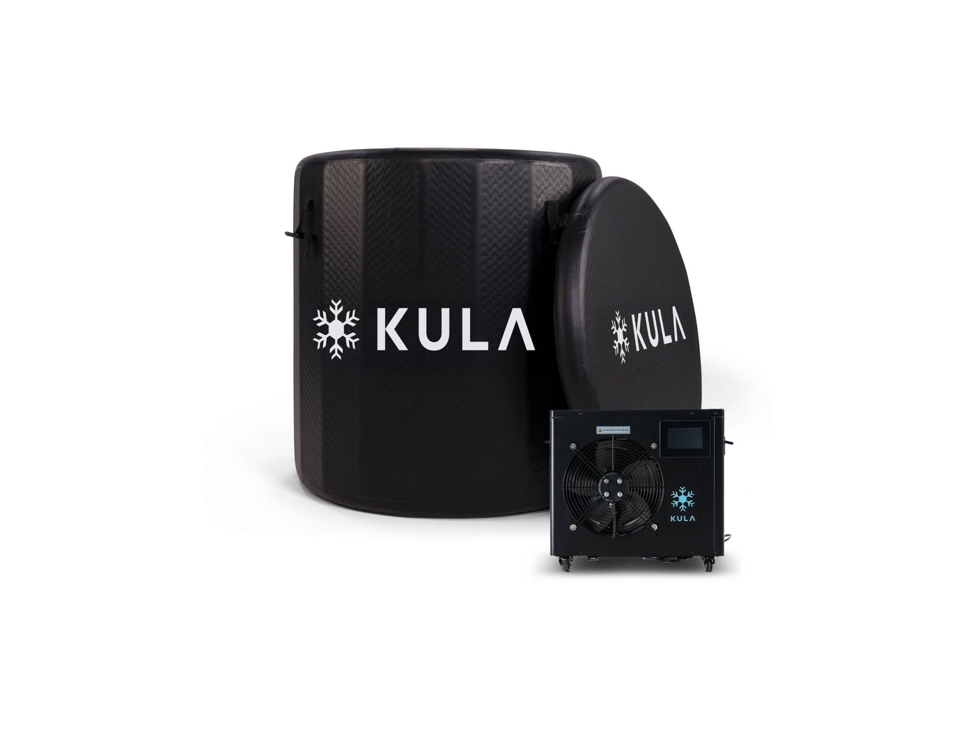 Ледяная ванна KULA Barrel Plunge Pro в комплекте с чиллером на подставке с колёсами