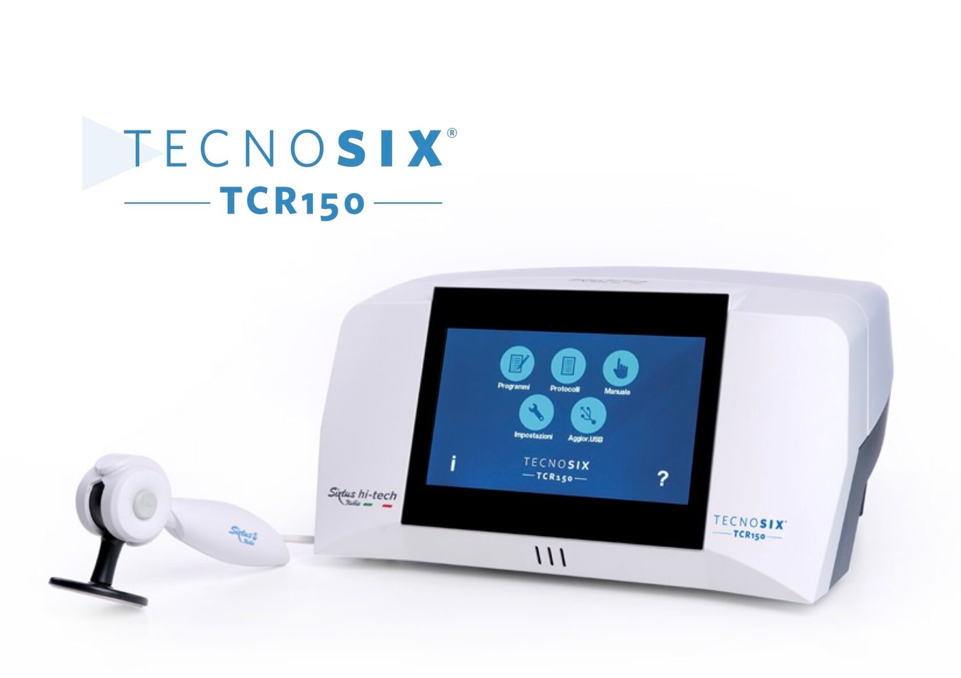 Аппарат Sixtus Tecnosix TCR150: сенсорный экран с меню программ и протоколов