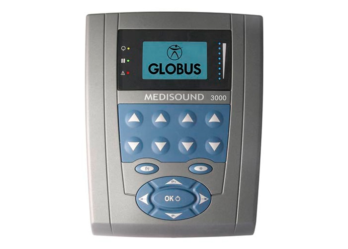 Аппарат ультразвуковой терапии Globus Medisound 3000, панель управления спереди