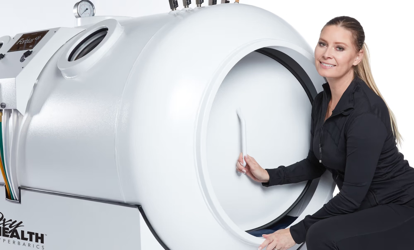 Жёсткая барокамера OxyHealth Fortius 420 с открытой круглой дверью